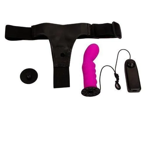 0603M-SIS      Pretty Sissy Slave Gurl P-Spot Vibrating Silicone Pegging Strap On Dildo Forced Feminization with Comfort Harness