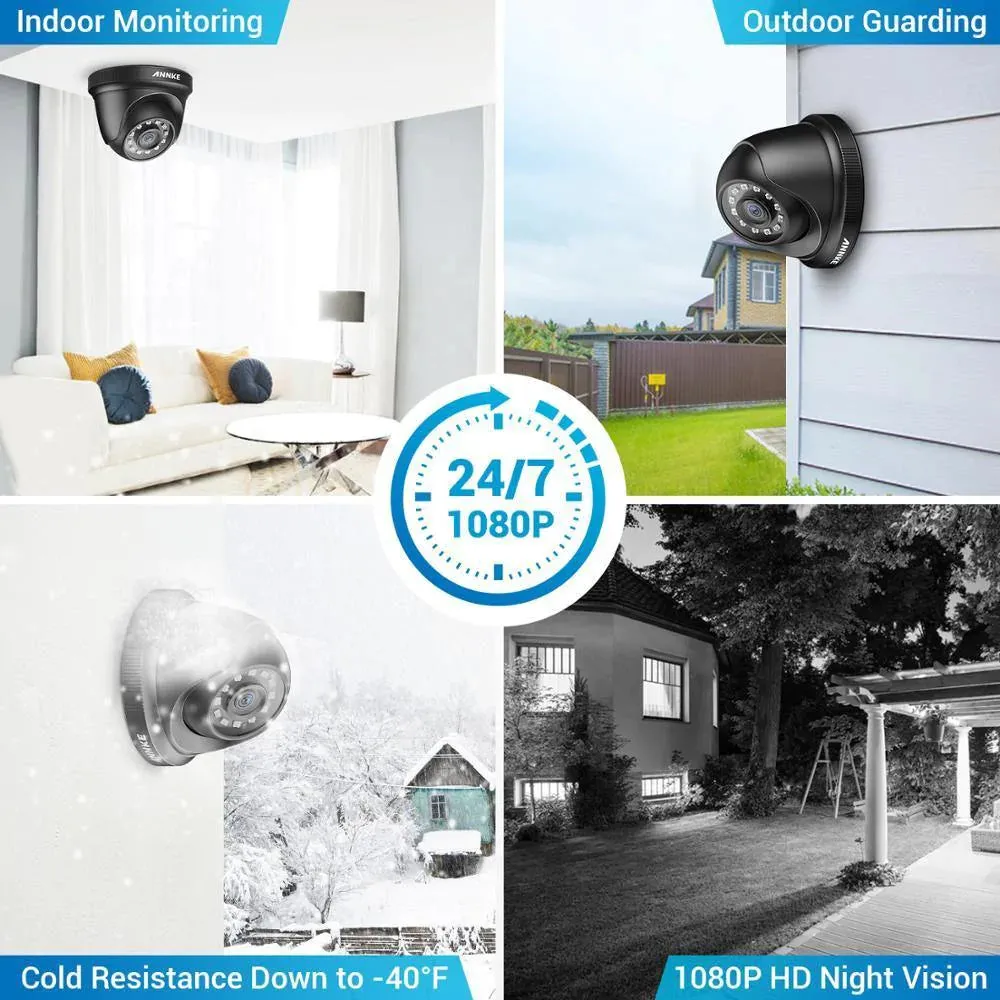 1080P 5 in 1 Night Vision Cameras Video Surveillance Kit