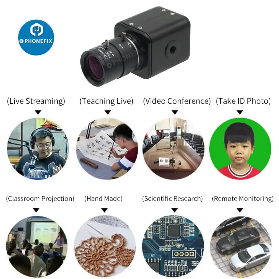 2.0MP CMOS Industry Camera 2.8-12mm F1.4 Lens For CCTV Surveillance