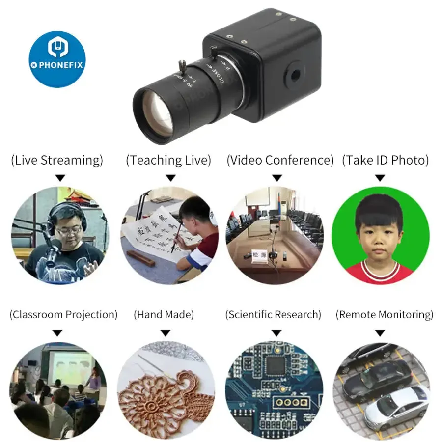 2.0MP CMOS Live Stream Camera 5.0-50mm IR F1.6 CCTV Lens