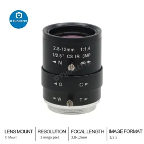 2.8-12mm CCTV Lens 1/2.5" F1.4 3MP Varifocal CS Mount Lens