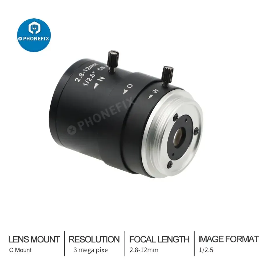 2.8-12mm CCTV Lens 1/2.5" F1.4 3MP Varifocal CS Mount Lens