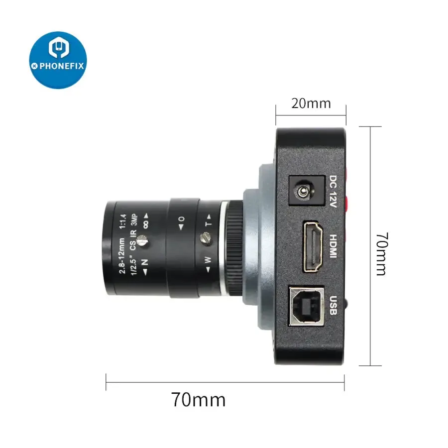 38MP HDMI 3800W Camera 2.8-12mm F1.4 Lens Industry Live Camera