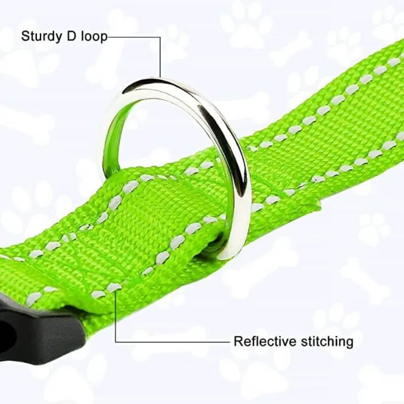 Adjustable Reflective Safety Nylon Dog Collar