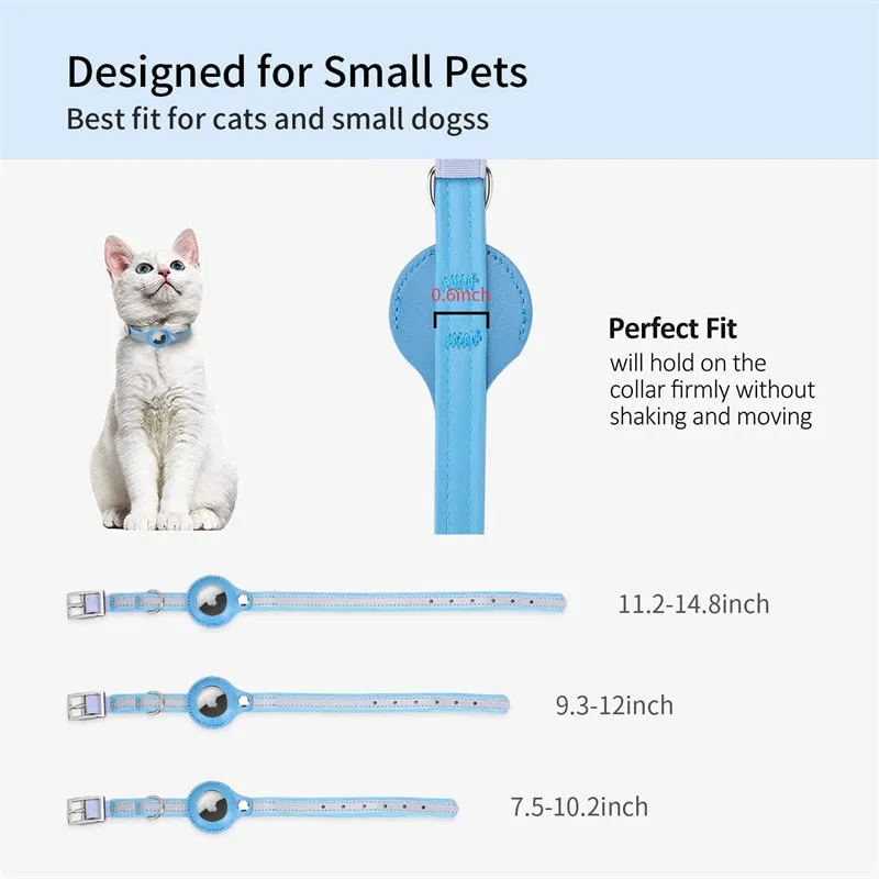 AirTag Cat Leather Collar