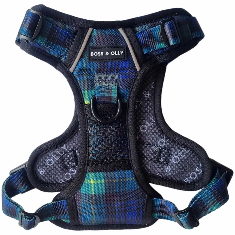 Boss & Olly Active Dog Harness (Forest Plaids)