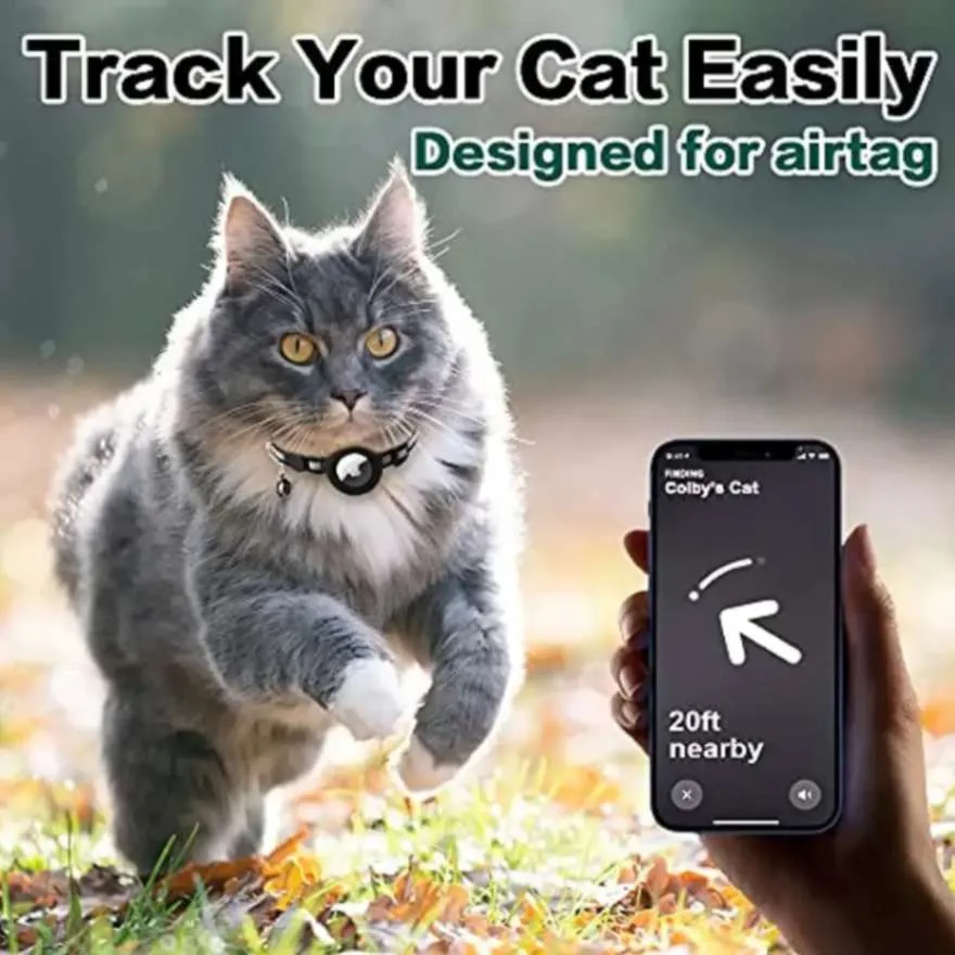 Breakaway Airtag Cat Collar: Ultimate Safety and Tracking for Your Feline Friend!