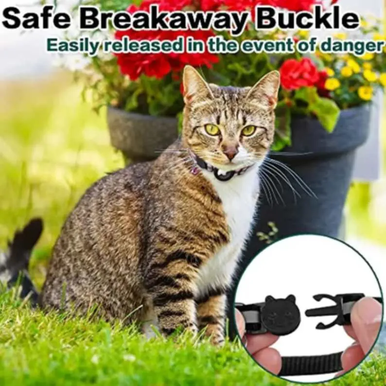 Breakaway Airtag Cat Collar: Ultimate Safety and Tracking for Your Feline Friend!