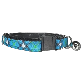 Cat Collar | Bias Plaid Blue