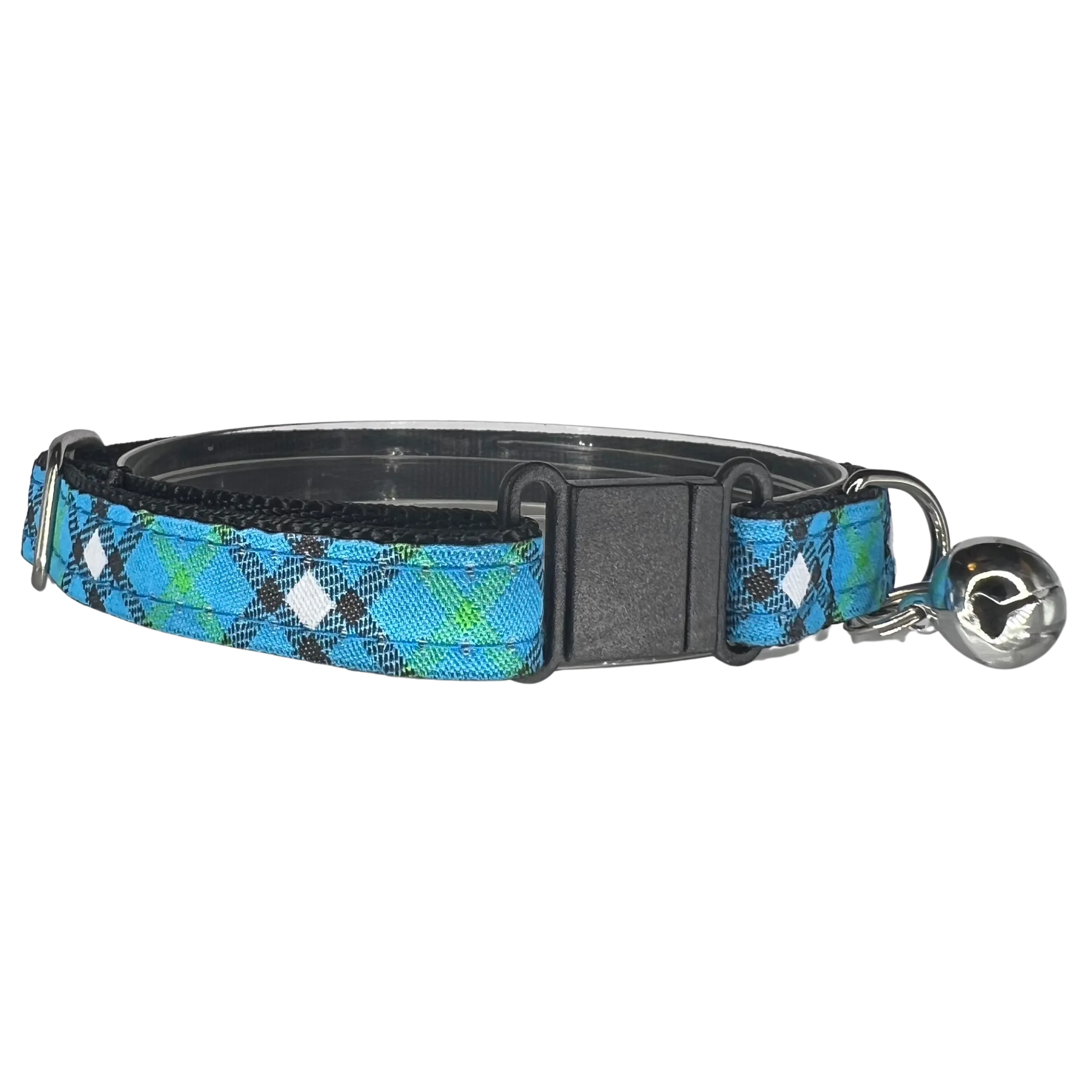 Cat Collar | Bias Plaid Blue