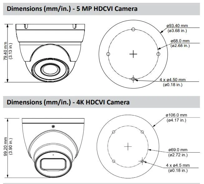 Dahua / HDCVI DVR Kit / 16 Channels / 4K Penta-brid DVR / 8 x 5MP,   4 x 8MP / 2.8mm lens / Mini Eyeball Cameras / DH-C7168E124