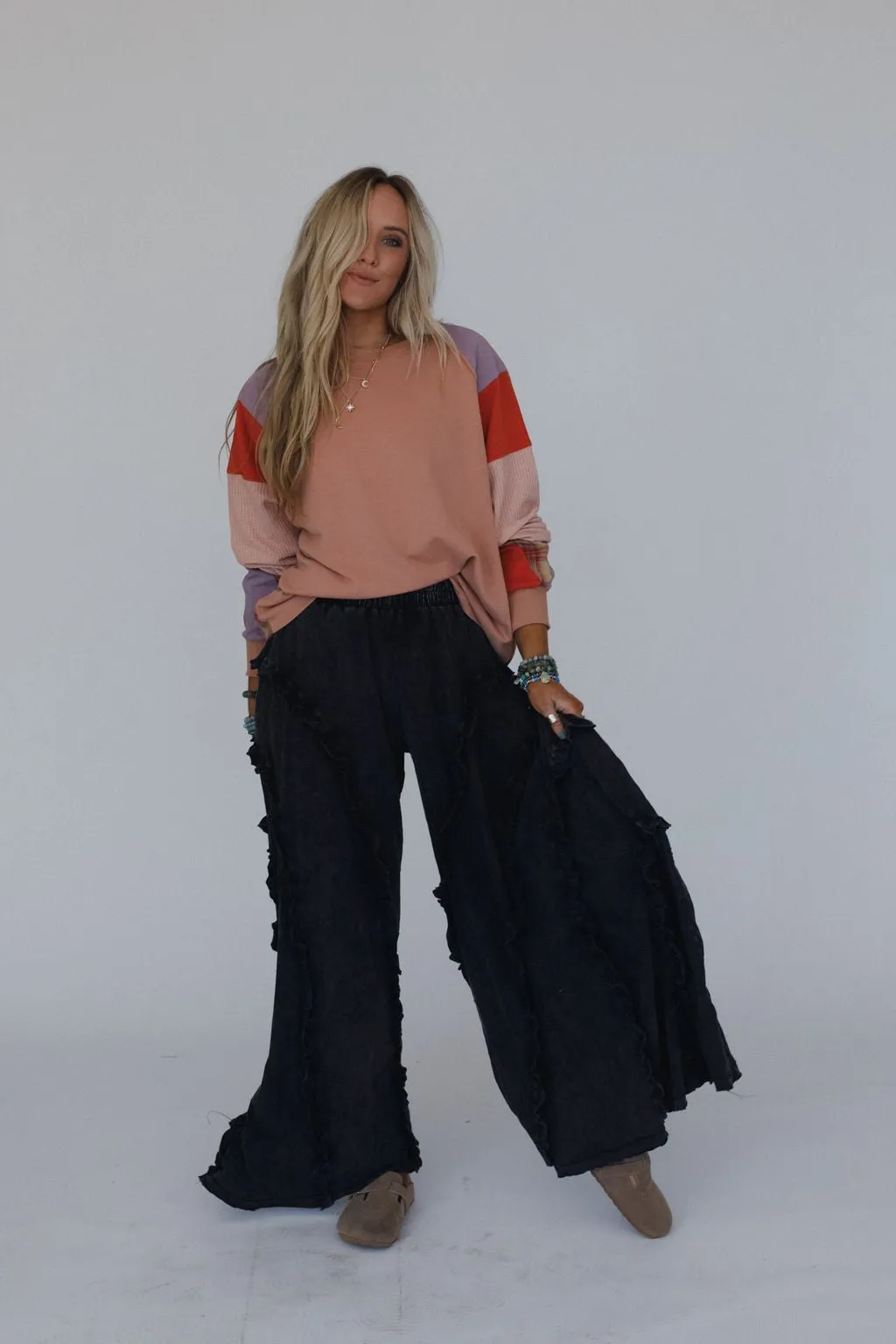 Dream Flow Wide Leg Pants - Black