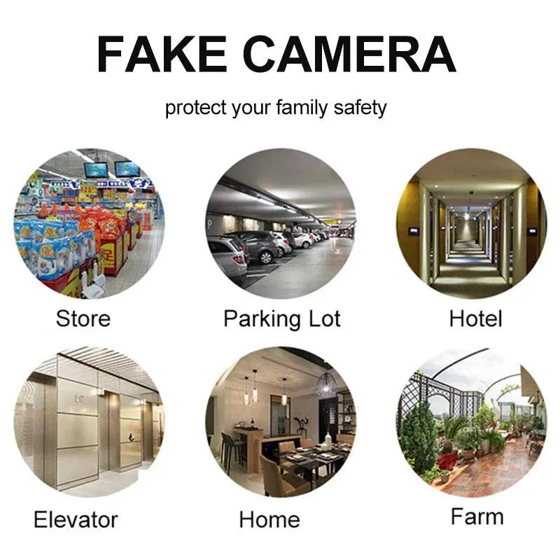 Dummy Security Camera: Theft Deterrent Indoor Outdoor Surveillance