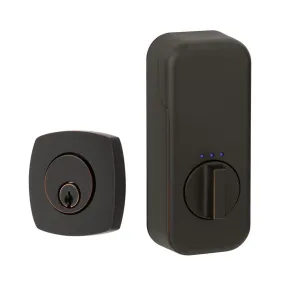 Emtek Urban Modern Single Cylinder Deadbolt with EMPowered Motorized Smart Lock Upgrade