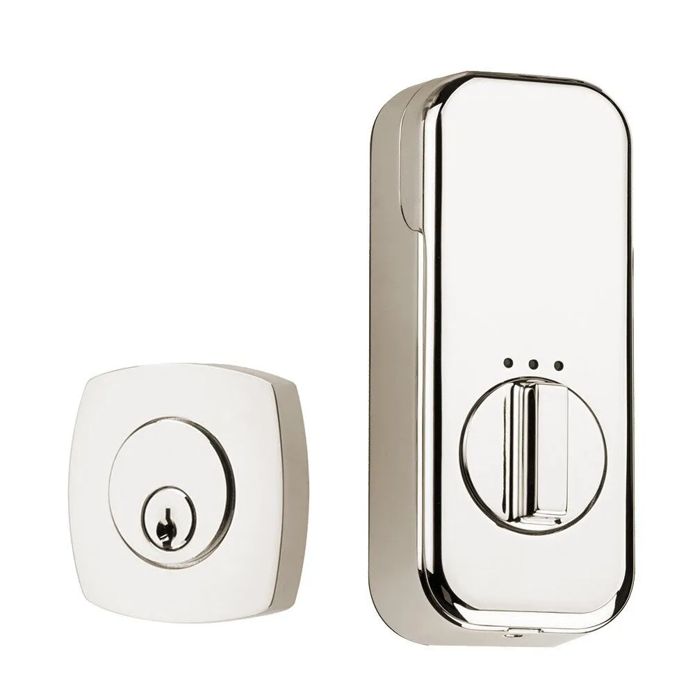 Emtek Urban Modern Single Cylinder Deadbolt with EMPowered Motorized Smart Lock Upgrade