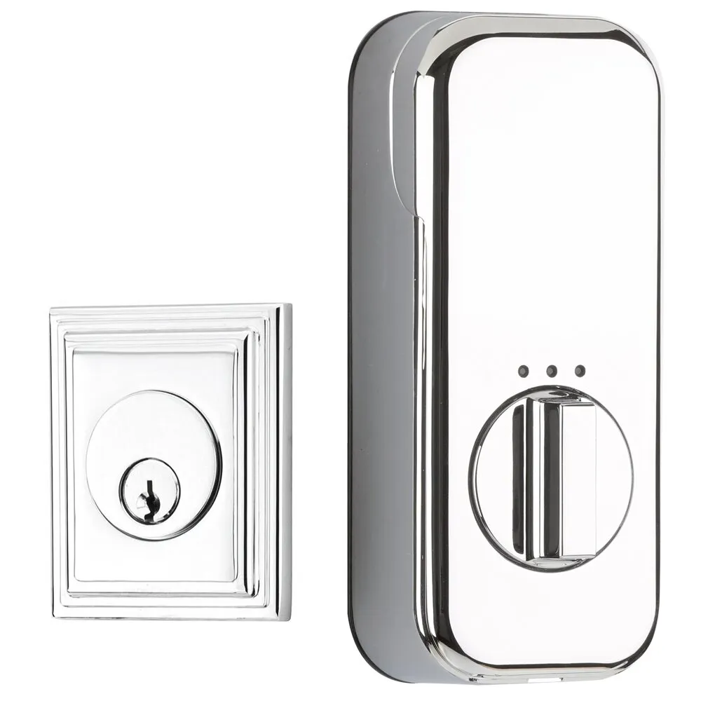 Emtek Wilshire Single Cylinder Deadbolt with EMPowered Motorized Smart Lock Upgrade