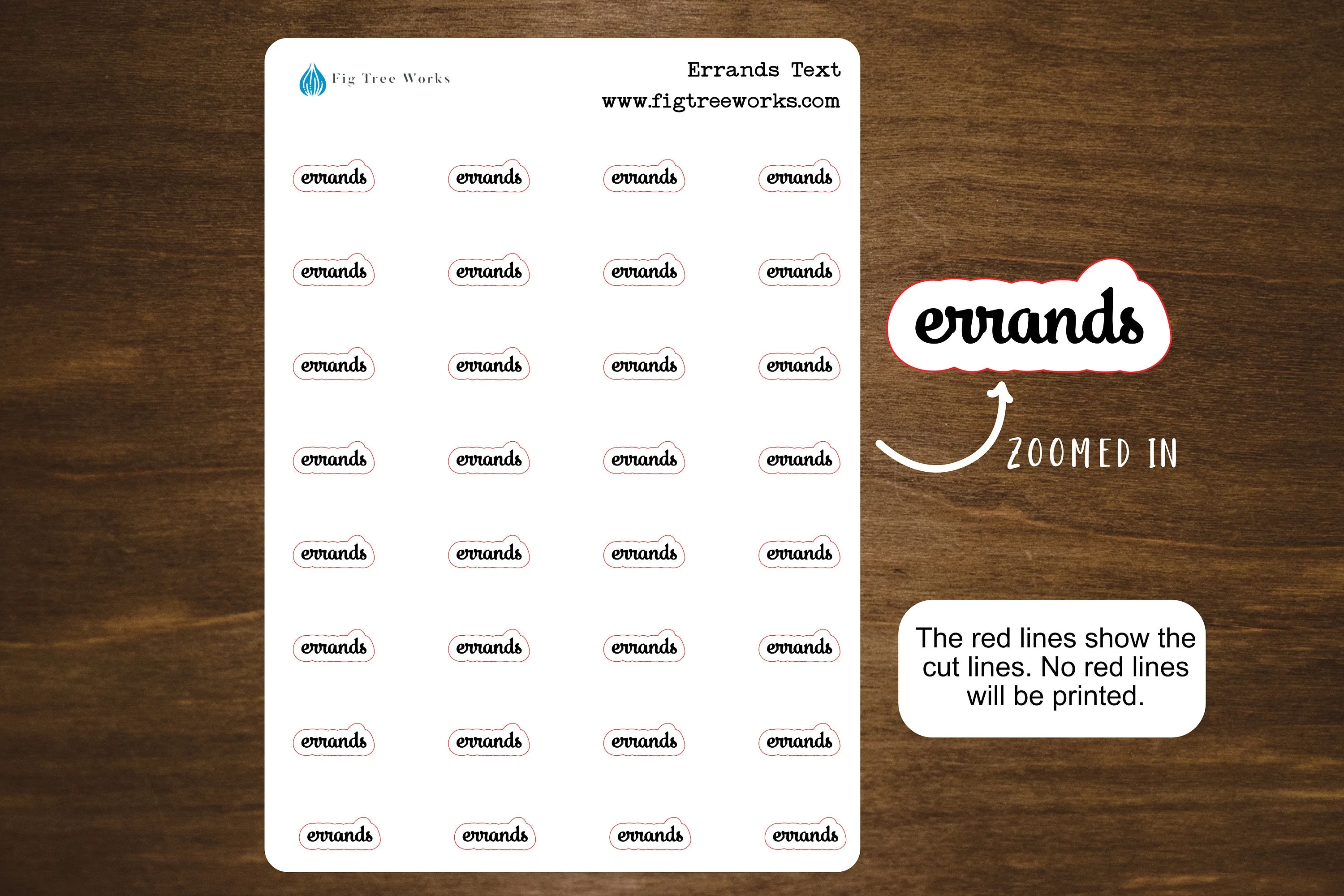 Errands Script Stickers for Planners, Journals, and Notebooks | Mini Scripts