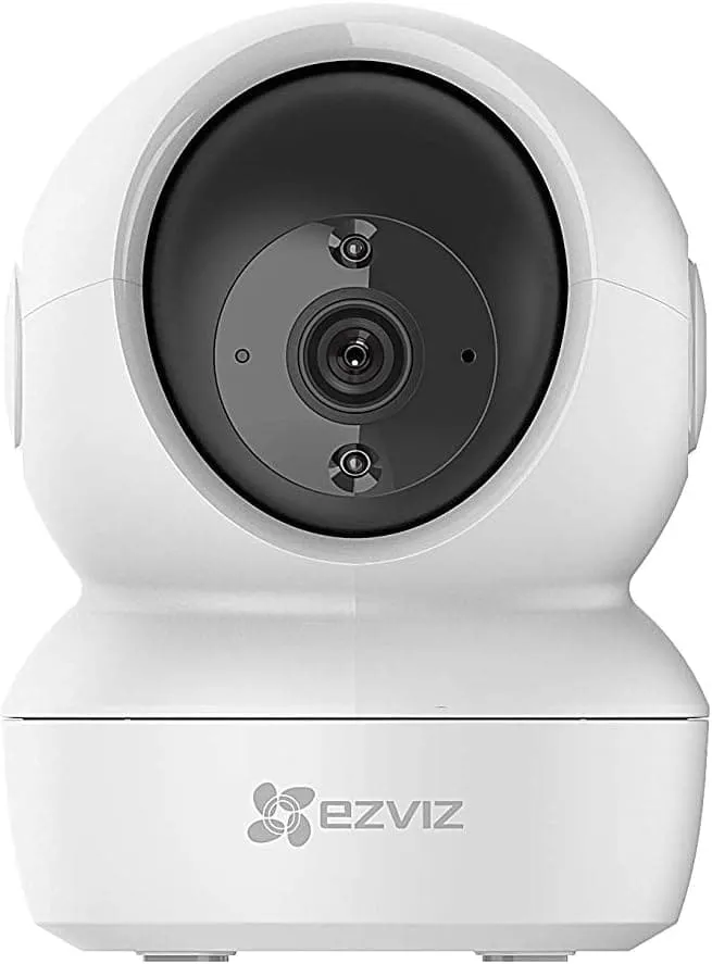 EZVIZ H6c Full HD Indoor Smart Home Security PTZ Camera Tracking 2MP Smart Night Vision, Auto Motion Tracking WiFi, Supports MicroSD Card -White