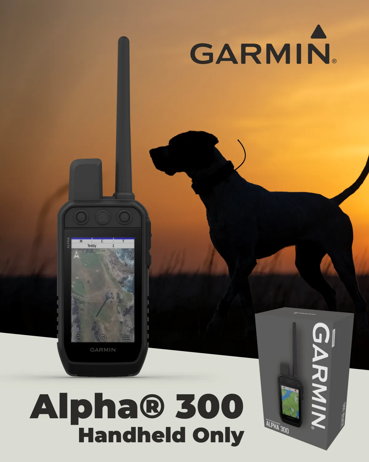 Garmin Alpha 300 / Alpha 300i Advanced Dog Tracking and Training Handheld