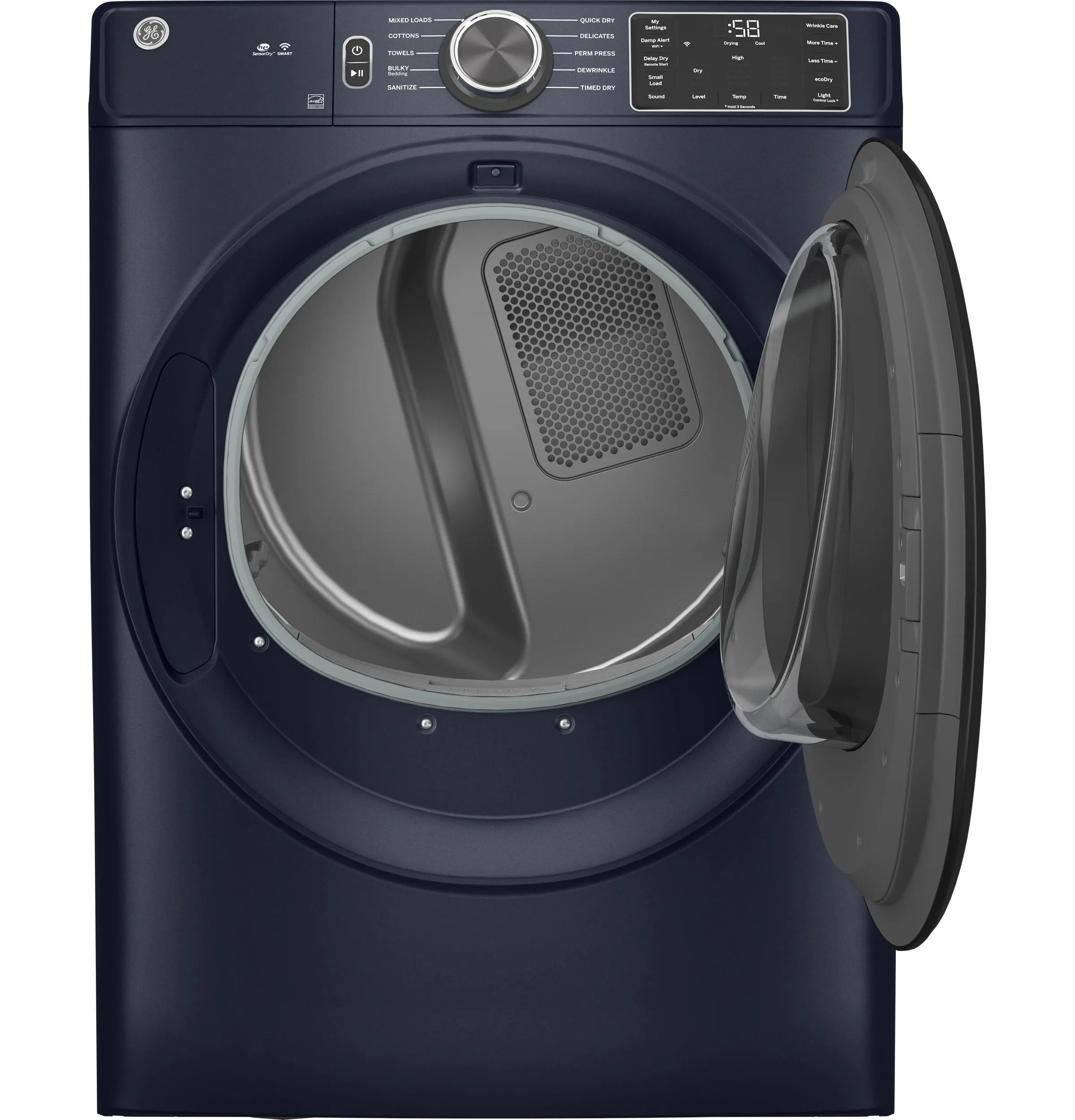 GFD55ESPRRS GE® ENERGY STAR® 7.8 cu. ft. Capacity Smart Front Load Electric Dryer with Sanitize Cycle