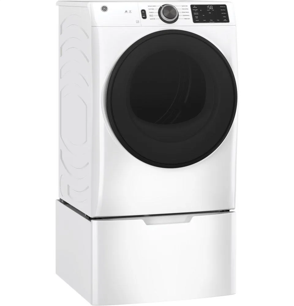 GFV55ESSNWW GE® Long Vent 7.8 cu. ft. Capacity Smart Electric Dryer with Sanitize Cycle