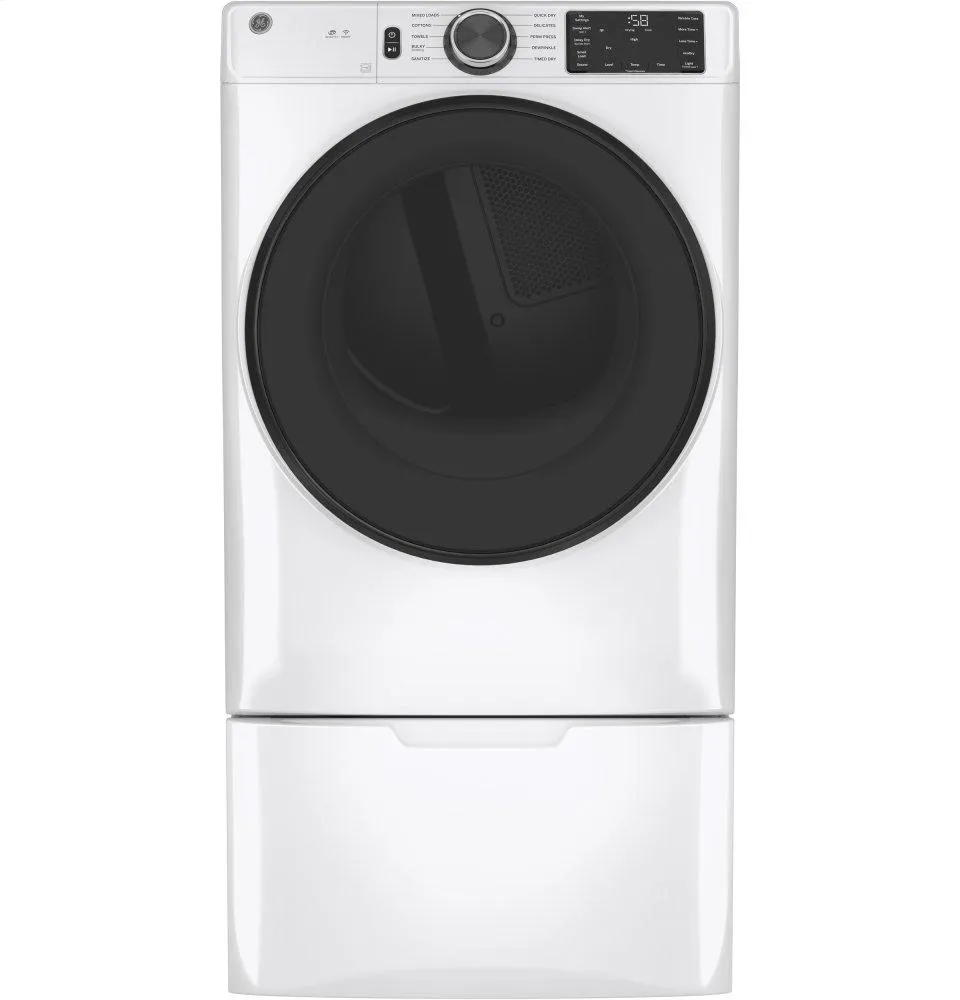 GFV55ESSNWW GE® Long Vent 7.8 cu. ft. Capacity Smart Electric Dryer with Sanitize Cycle