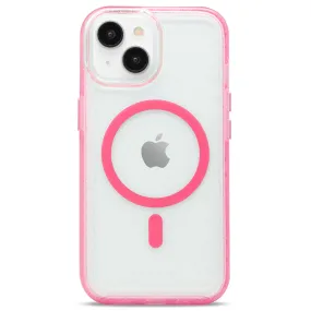 La Hornet - iPhone 15/ 14 Clear Hot Pink Glitter w/ MagSafe Case