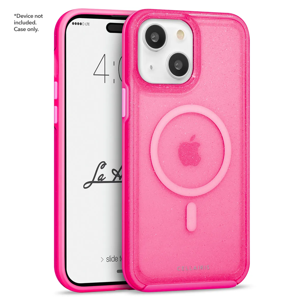 La Hornet - iPhone 15 Plus / iPhone 14 Plus Hot Pink Glitter w/ MagSafe Case