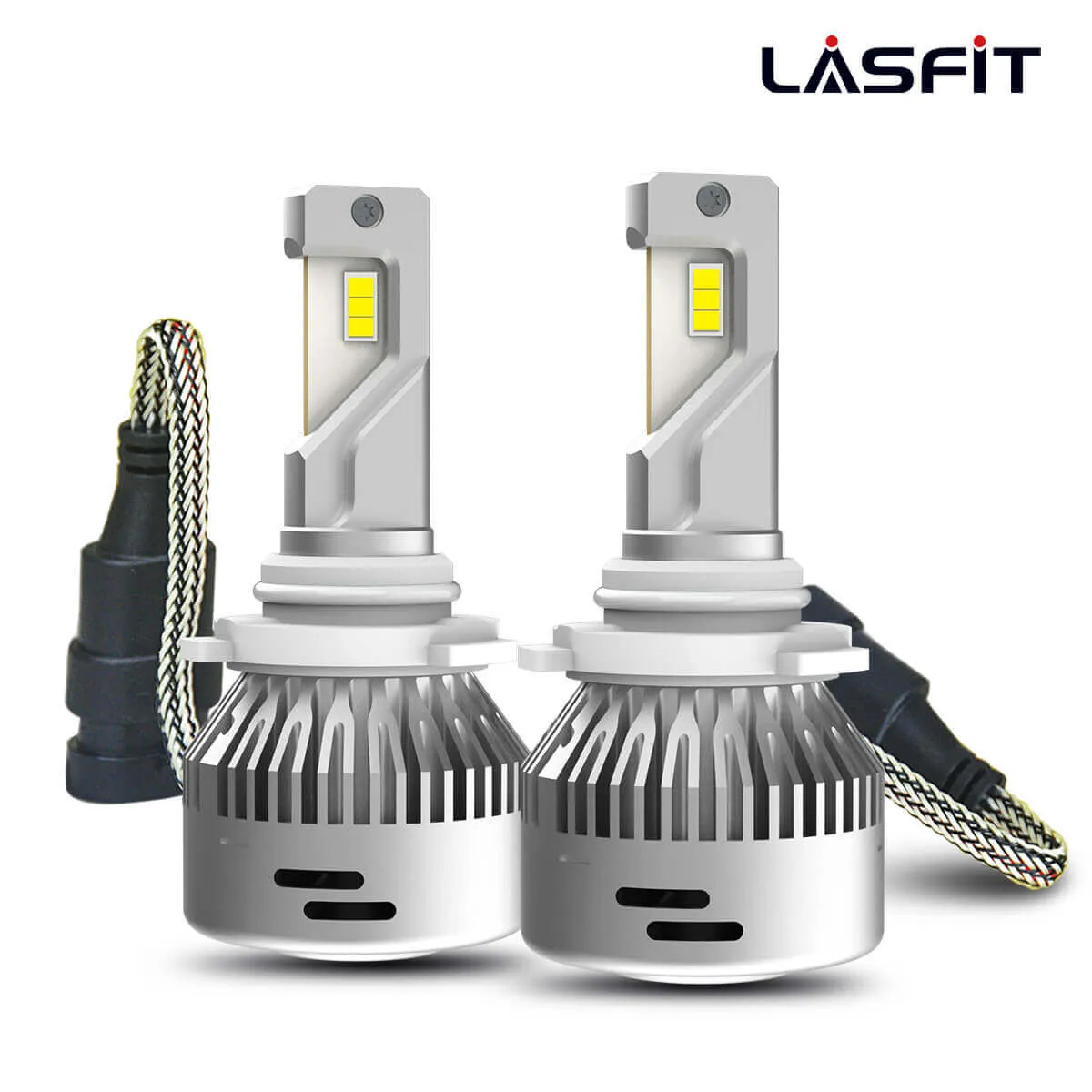 Lasfit LA Plus Series 9005 HB3 LED bulbs 60W 6000LM 6000K Amplified Flux Beam | 2 Bulbs