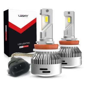 Lasfit LA Plus Series H11 H9 H8 LED Bulb 60W 6000LM 6000K Amplified Flux Beam | 2 Bulbs