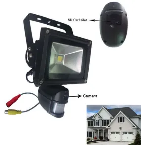 LED Spotlight with Infrared Motion Sensor and Camera (Free 4GB SD card included)