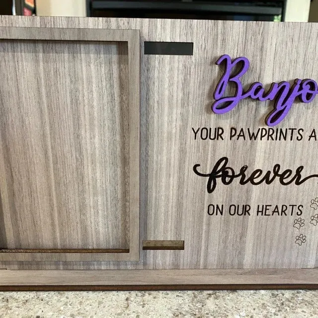 Memorial Pet Collar Frame, Memorial Standing Frame