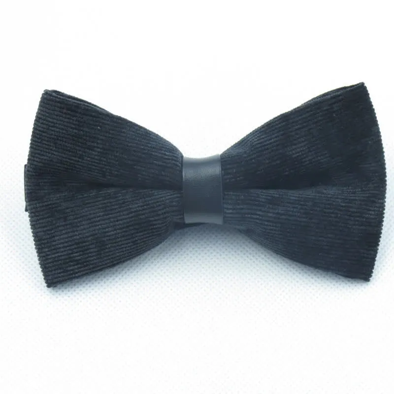 Men's Solid Candy Color Corduroy Bow Tie