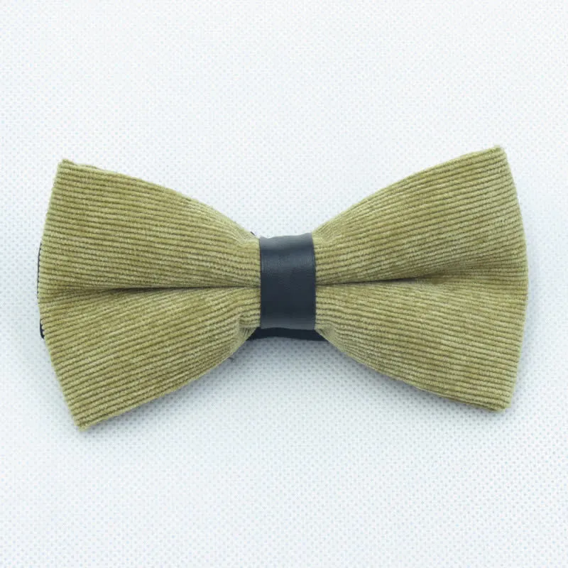 Men's Solid Candy Color Corduroy Bow Tie