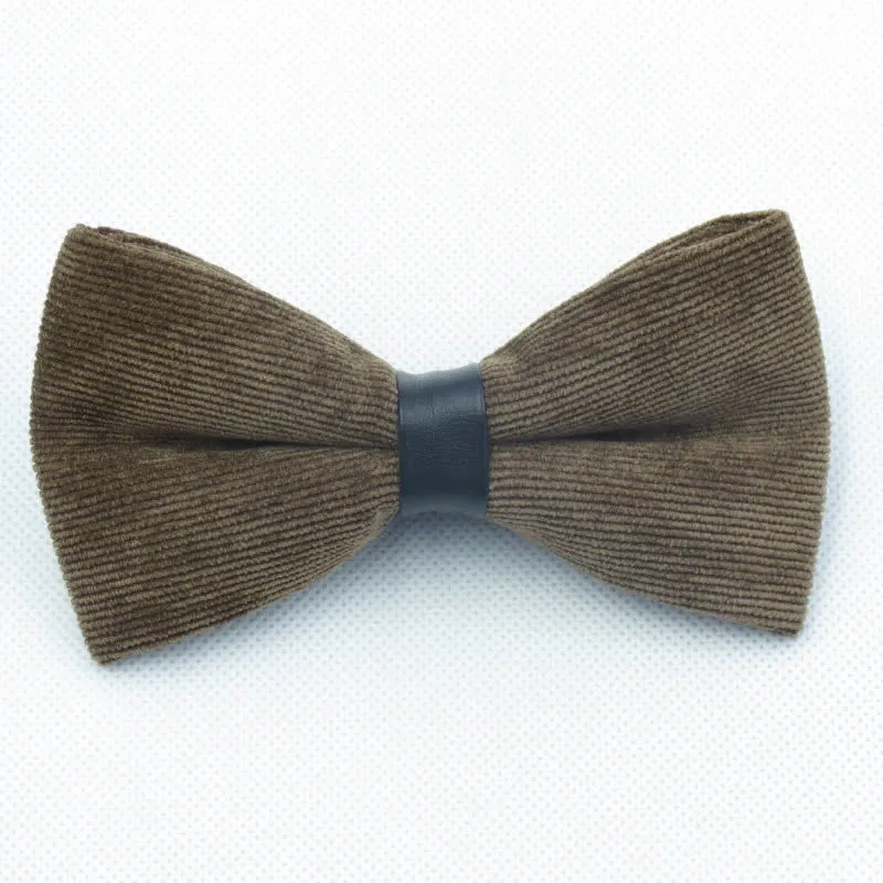 Men's Solid Candy Color Corduroy Bow Tie