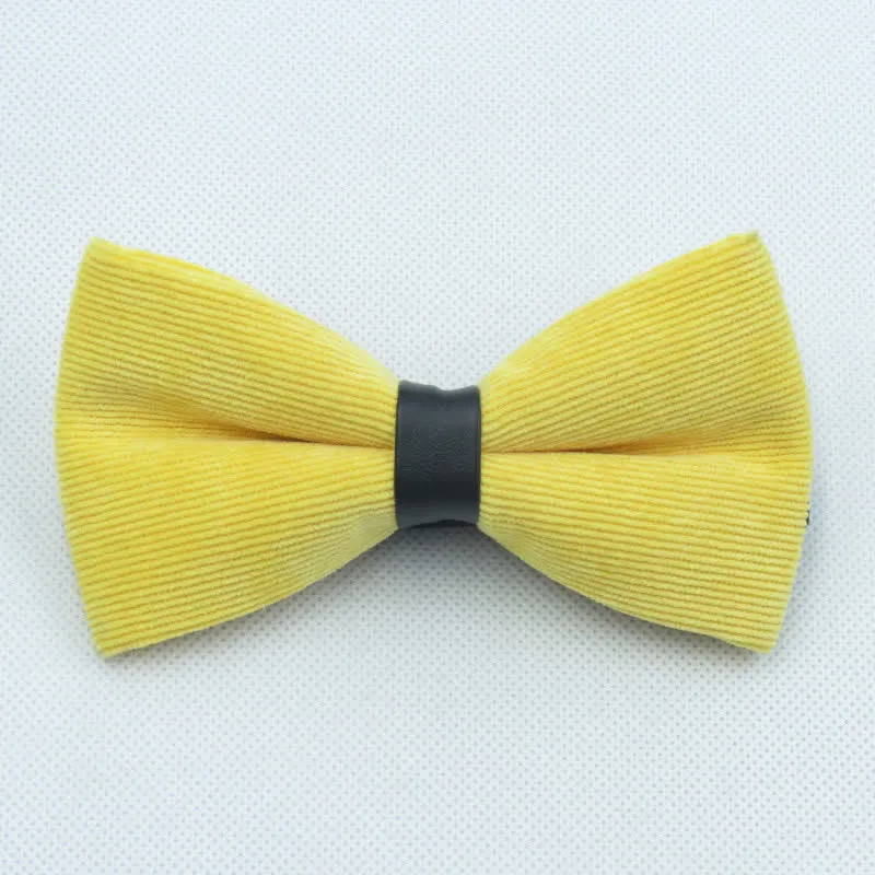 Men's Solid Candy Color Corduroy Bow Tie