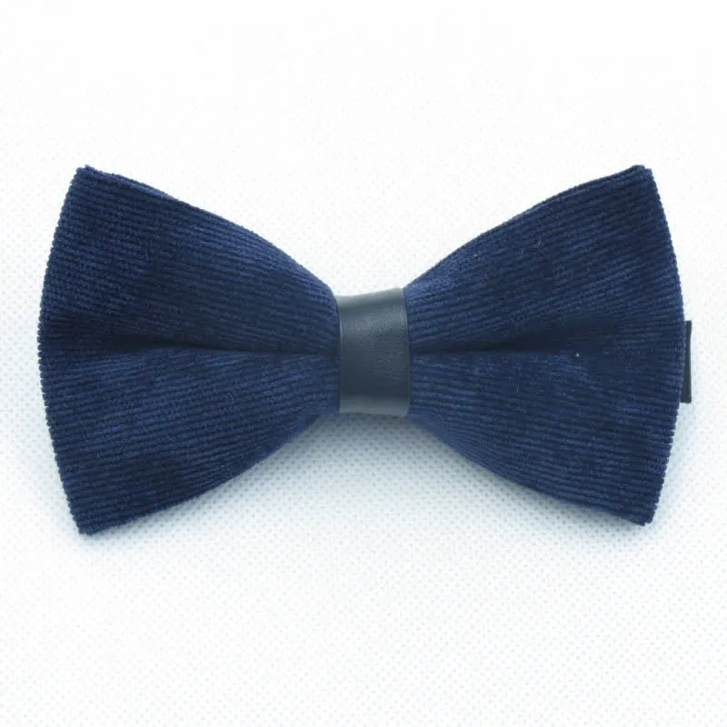 Men's Solid Candy Color Corduroy Bow Tie