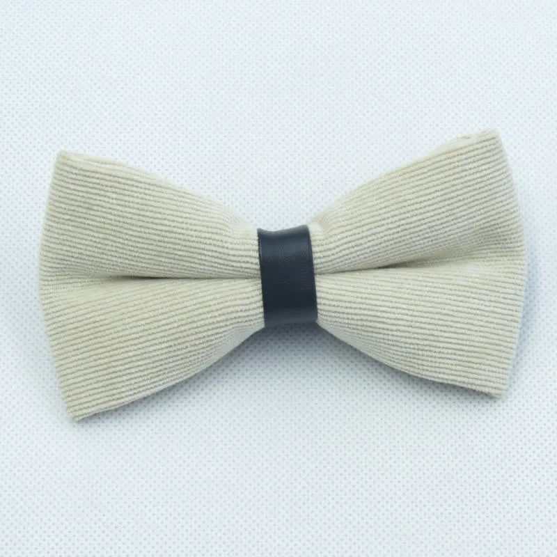 Men's Solid Candy Color Corduroy Bow Tie