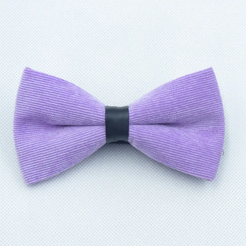 Men's Solid Candy Color Corduroy Bow Tie