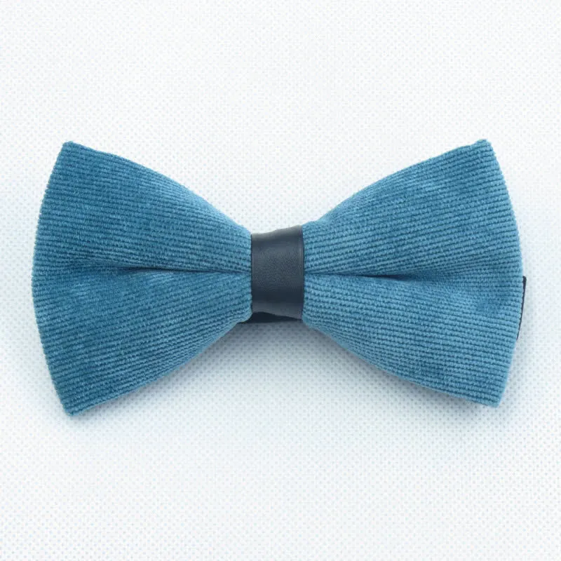 Men's Solid Candy Color Corduroy Bow Tie