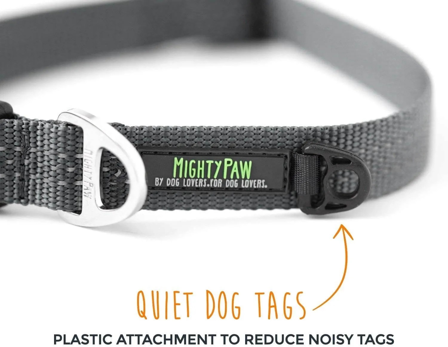 Mighty Paw Reflective Nylon Dog Collar for Safety