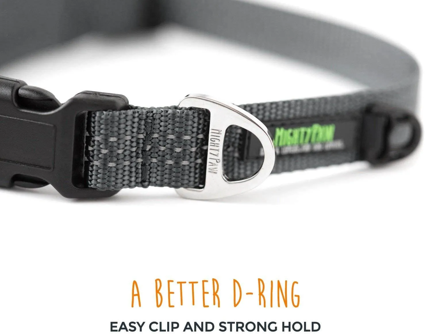 Mighty Paw Reflective Nylon Dog Collar for Safety