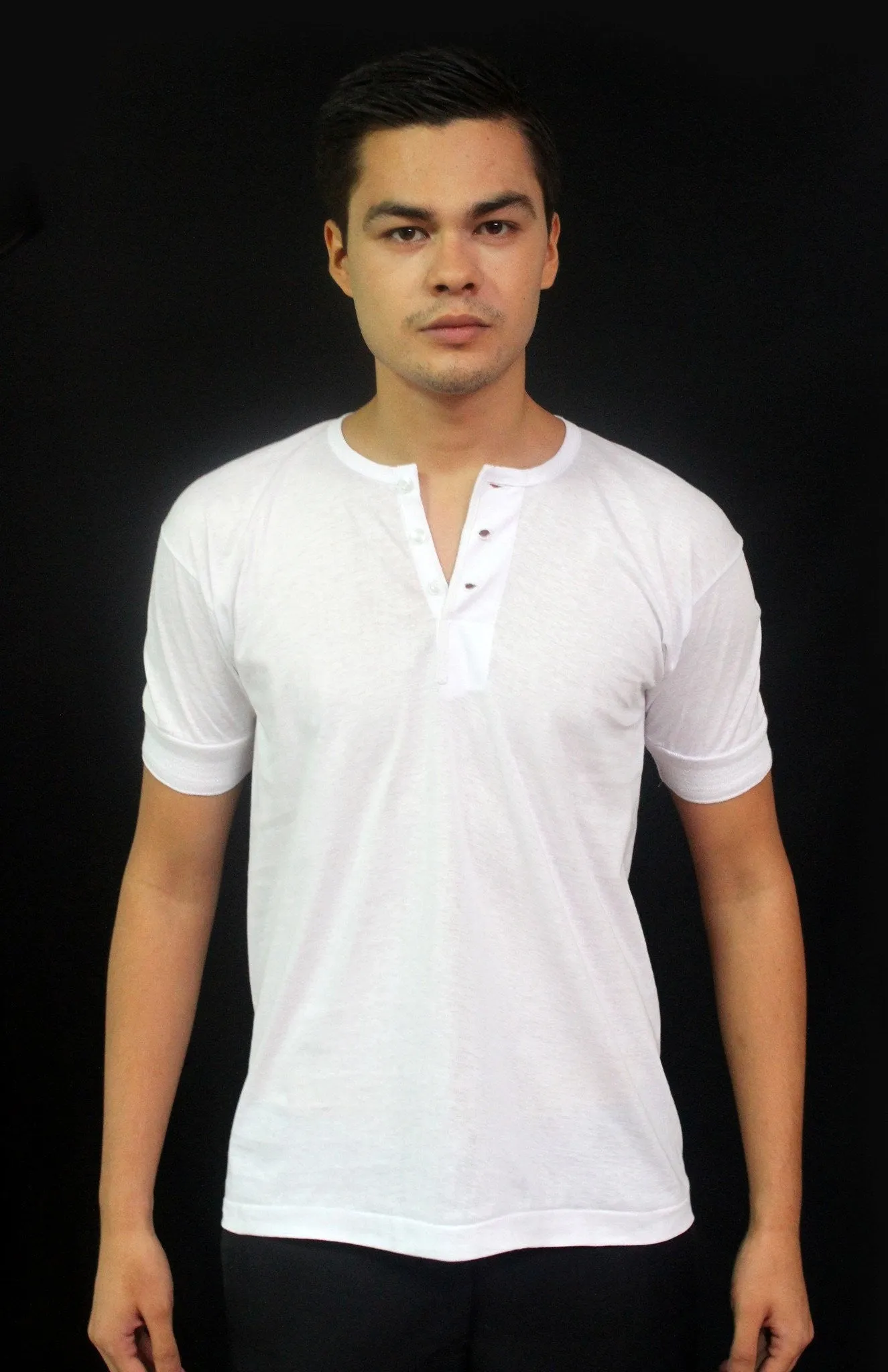 MUS1 - Camisa de Chino - Short-Sleeve - White