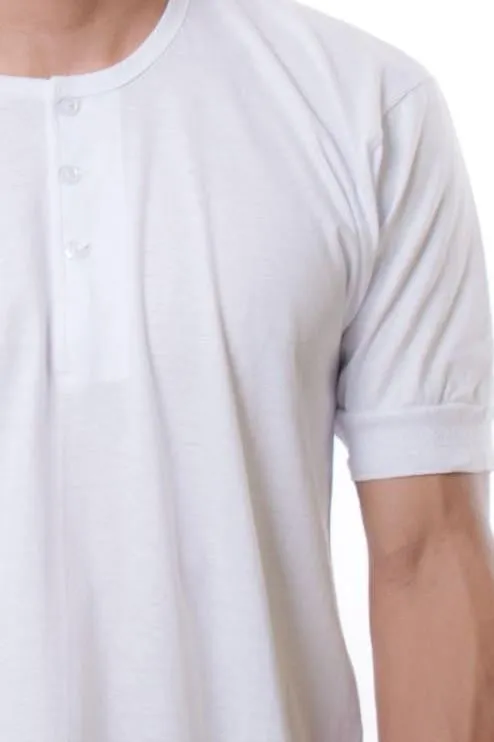 MUS1 - Camisa de Chino - Short-Sleeve - White