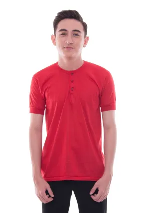 MUS3 - Camisa de Chino - Short-Sleeve - Red