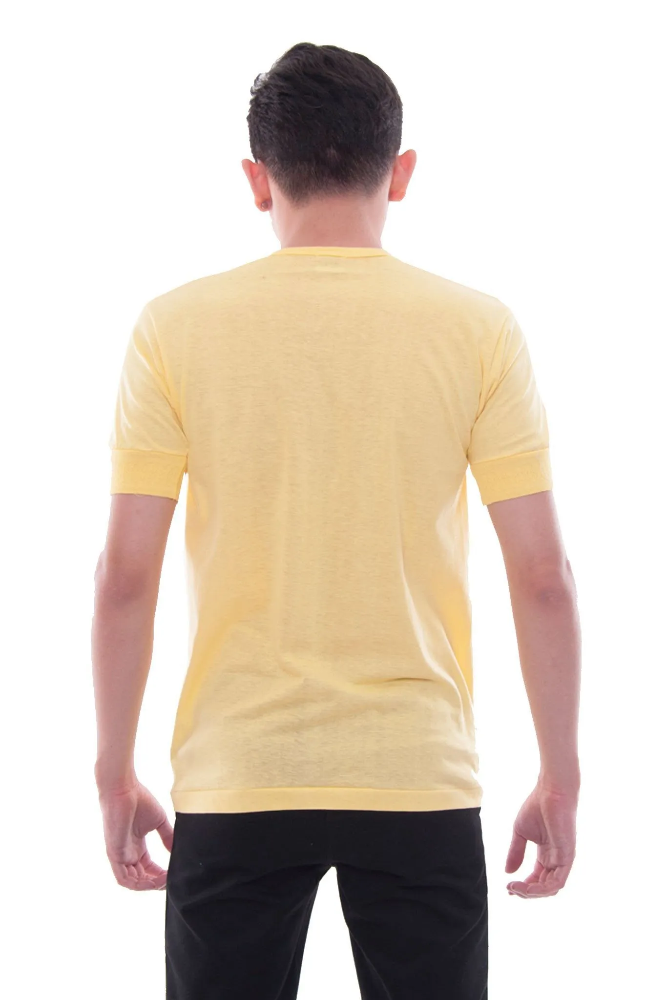 MUS4 - Camisa de Chino - Short-Sleeve - Yellow