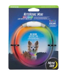 Nite Ize NiteHowl Mini Rechargeable Disc-O Select LED Safety Necklace