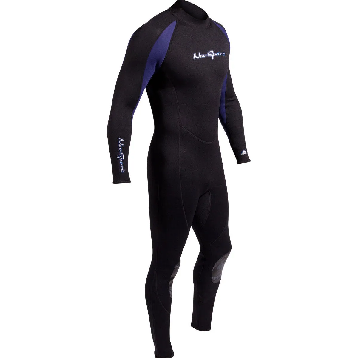 Open Box NeoSport 3/2mm Men’s Neoprene Backzip Jumpsuits-Black/Blue-3X-Large