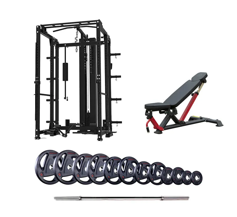 Phase 2 Freestanding Folding Power Rack with Pin-Loaded Pulley