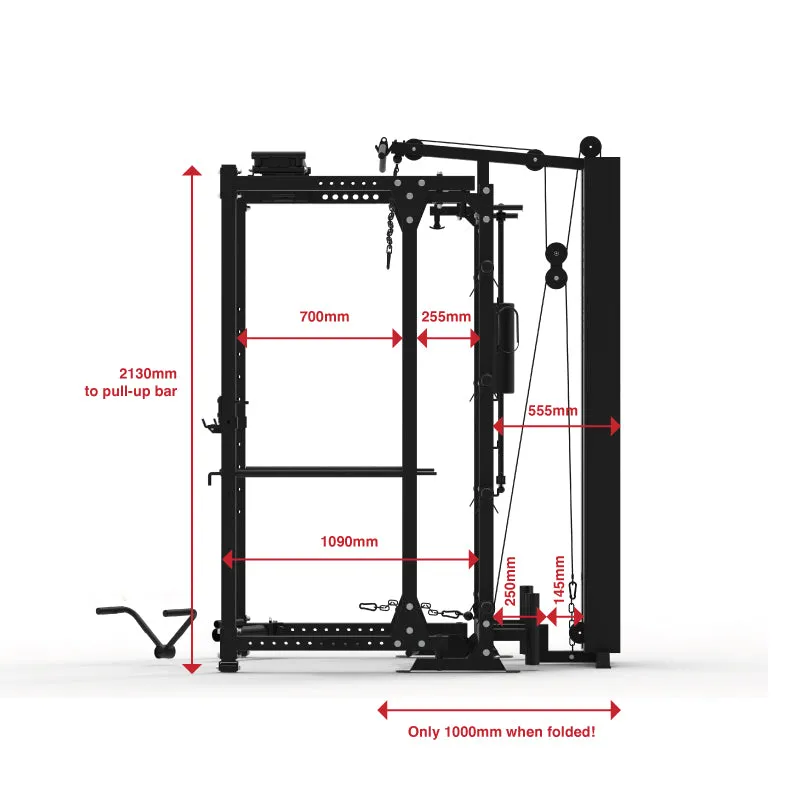 Phase 2 Freestanding Folding Power Rack with Pin-Loaded Pulley